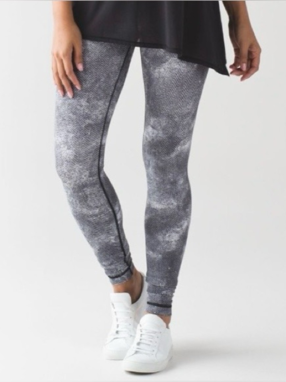 Lululemon Wunder Under Pant III Diffusion White Black 6